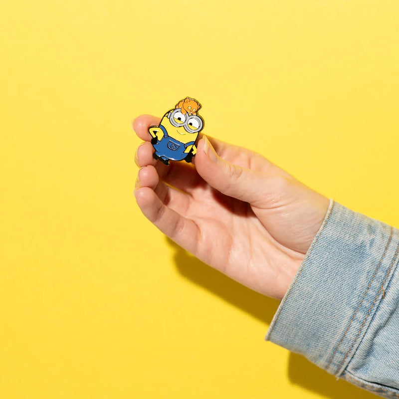 Minions Enamel Pin Badge Set of 4 with Butterfly Clasps close up detail