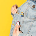 Minions Enamel Pin Badge Set of 4 with Butterfly Clasps design detail
