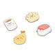 Pusheen Sushi Roll Set of 4 Enamel Pins