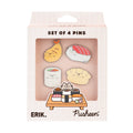 Pusheen Sushi Roll Set of 4 Enamel Pins alternate view