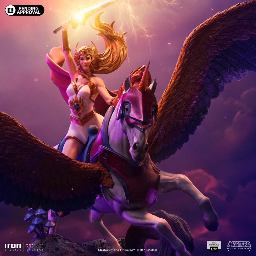 Iron Studios Masters of the Universe Battle Diorama Series She-Ra and Swift Wind 1/10 Art Scale Limited Edition Statue