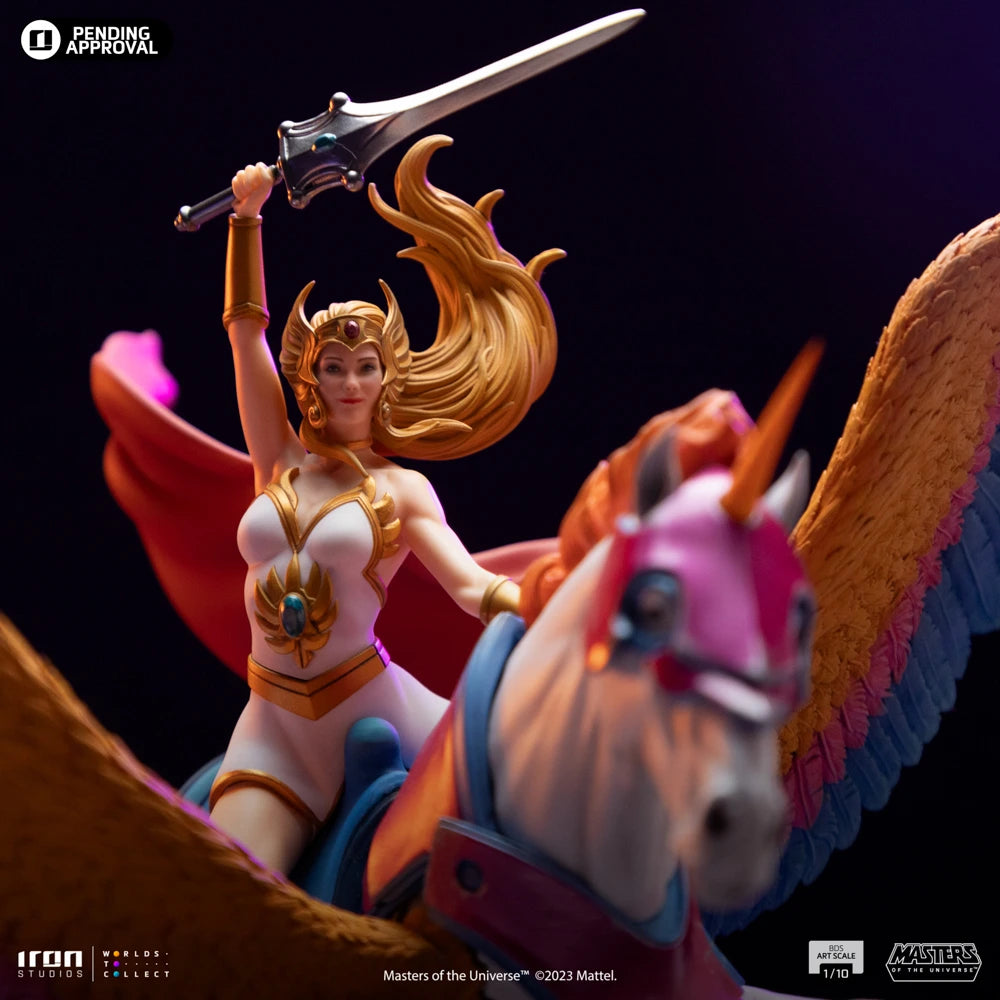 Iron Studios Masters of the Universe Battle Diorama Series She-Ra and Swift Wind 1/10 Art Scale Limited Edition Statue
