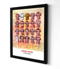 Sheffield United FC Shirts - A2 Signed Limited Edition Prints, side angle