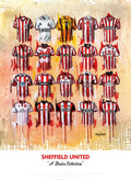 Sheffield United FC Shirts - A2 Signed Limited Edition Prints collectible from Terry Kneeshaw Art