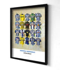 Sheffield Wednesday FC Shirts - A2 Signed Limited Edition Prints, side angle