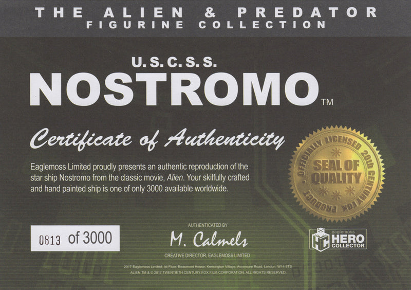 U.S.C.S.S Nostromo XL EDITION (The Alien and Predator Collection / Eaglemoss), side angle