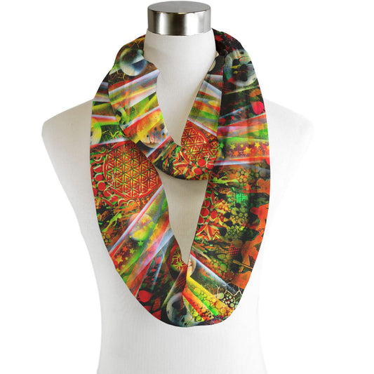 Penny Banger Colourful Rave - Infinity Scarf - Chiffon collectible from https://britishmade.gifts/