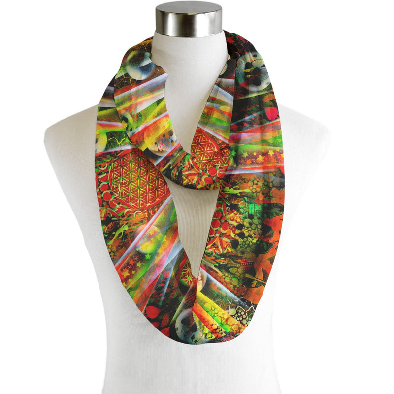 Penny Banger Colourful Rave - Infinity Scarf - Chiffon collectible from https://britishmade.gifts/