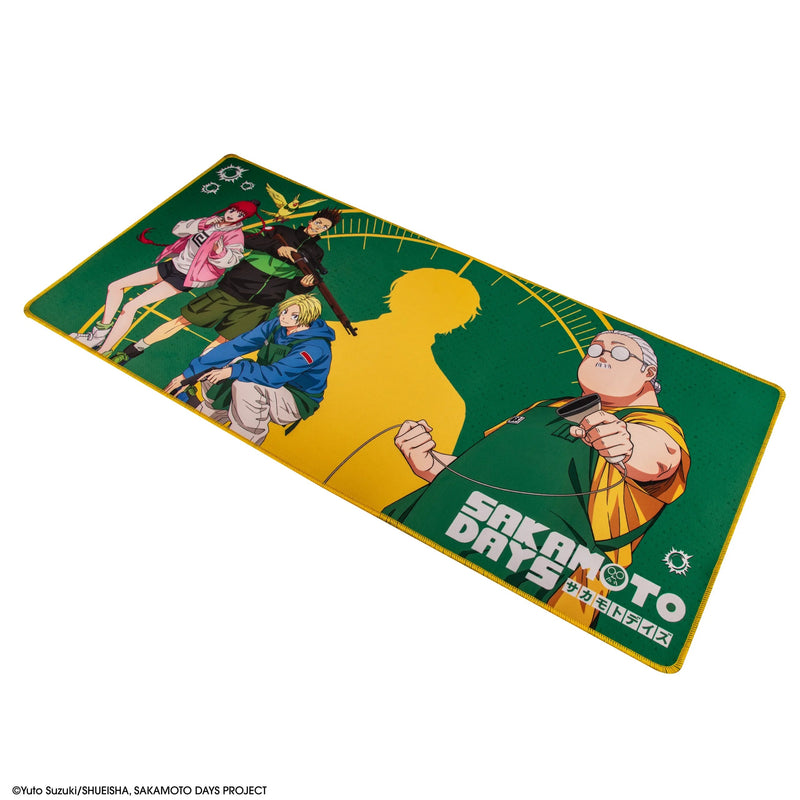 Sakamoto Days Sidekick Club Desk Mat, close-up detail