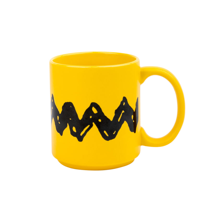 Snoopy and Charlie Brown Stackable Ceramic Mug 350ml side angle