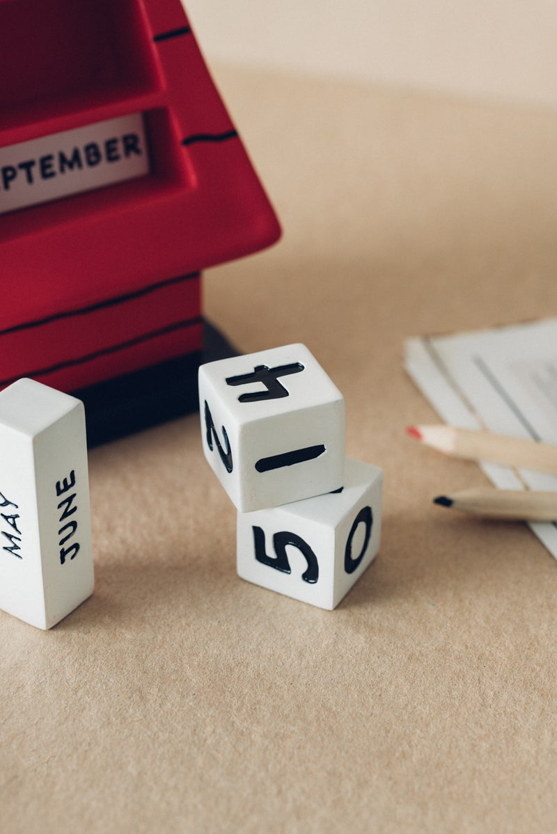 Snoopy Doghouse 3D Perpetual Calendar close up detail