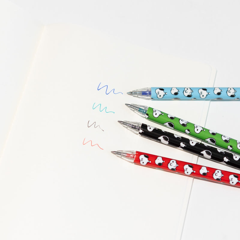 Snoopy Erasable Pen Set of 4 Colours in Window Box side angle