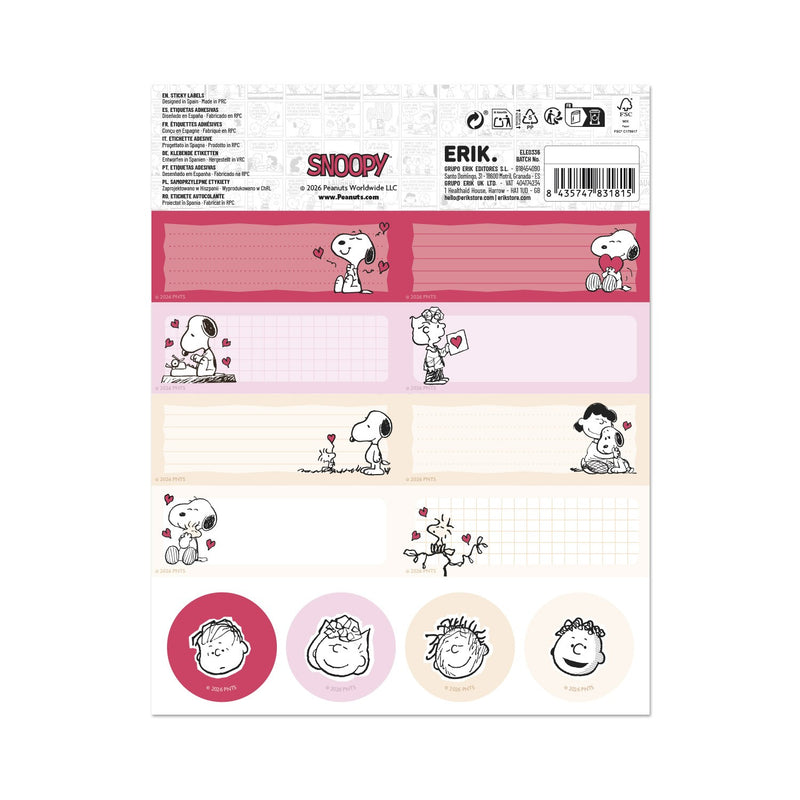 Snoopy Love Season Self-Adhesive Labels Set of 24 alternate view