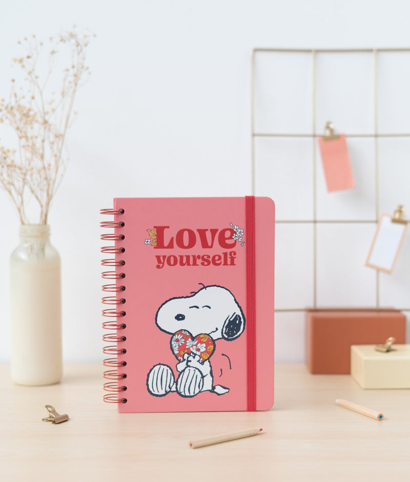 Snoopy Love Yourself Hardcover A5 Notebook packaging view
