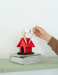 Snoopy Pen Holder Hand-Painted Resin Desk Tidy packaging view