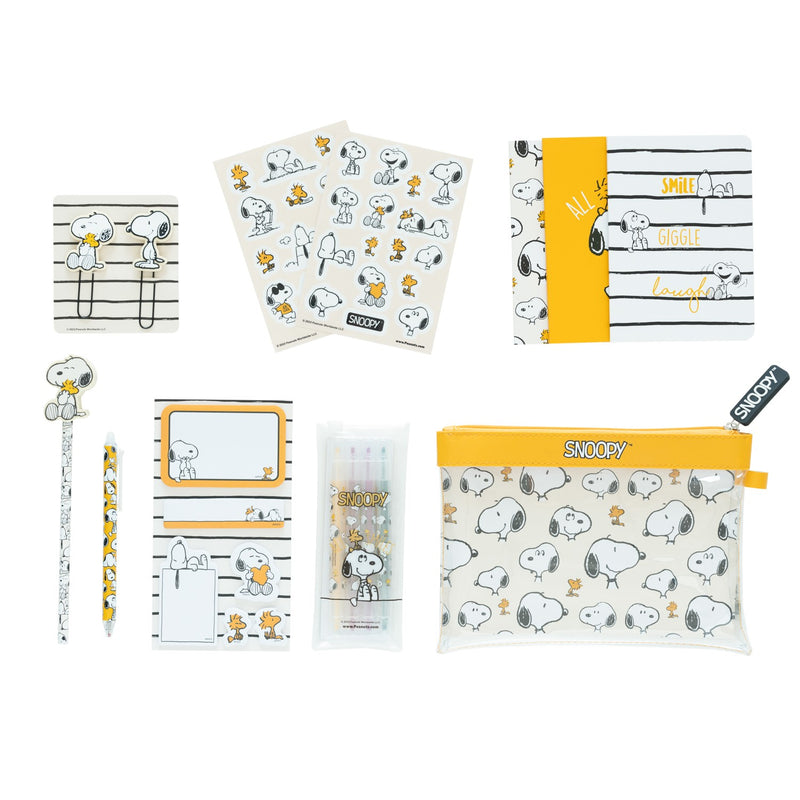 Snoopy Stationery Set with A6 Notebooks and Pencil Case