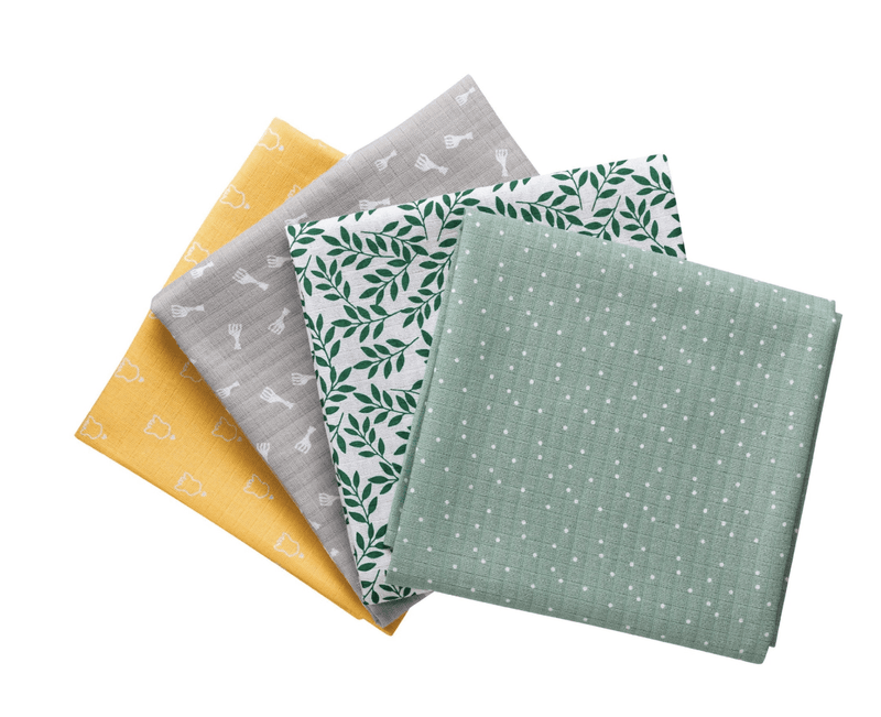 Sophie la girafe® – 4 Coloured Swaddles Gift Set, side angle