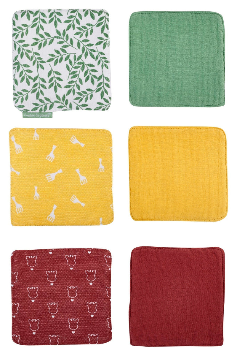 Sophie la girafe® - 6 Washable Wipes, side angle
