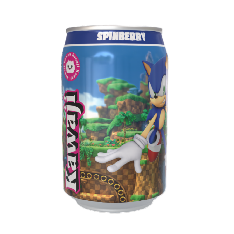Sonic the Hedgehog Spinberry - Blueberry Flavour Soda featuring Sonic
