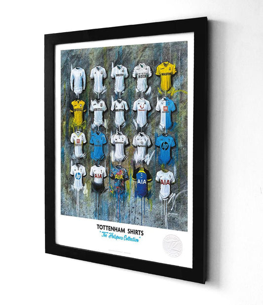 Spurs FC 2022 Shirts A3 collectible from Terry Kneeshaw Art
