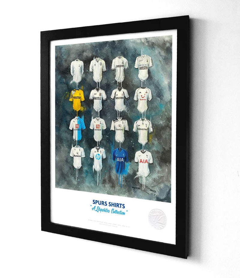Spurs FC Shirts A3 collectible from Terry Kneeshaw Art