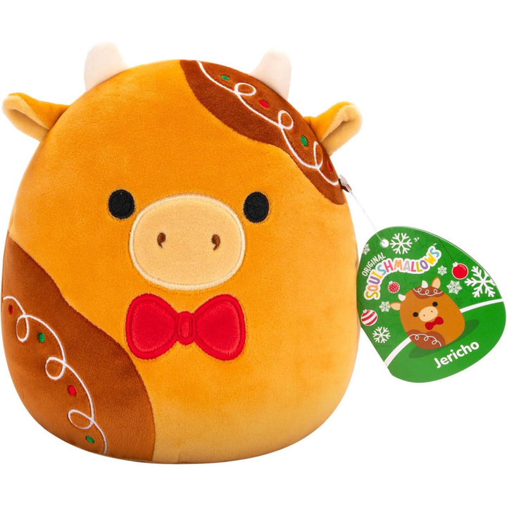 Squishmallows 7.5" Jericho The Gingerbread Cow Holiday Plush