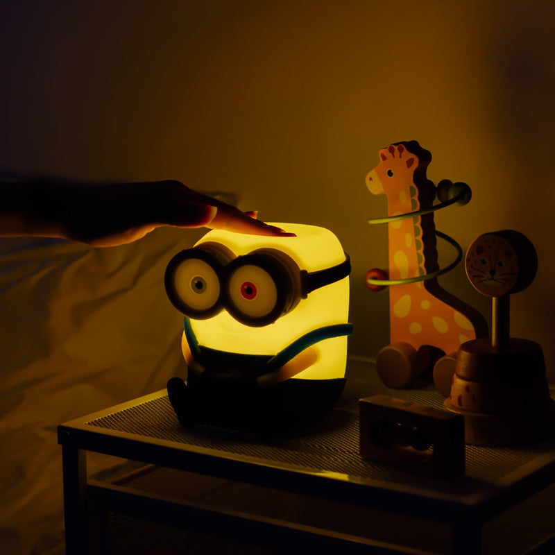 Minions Squishy Silicone LED Night Lamp with Timer close up detail