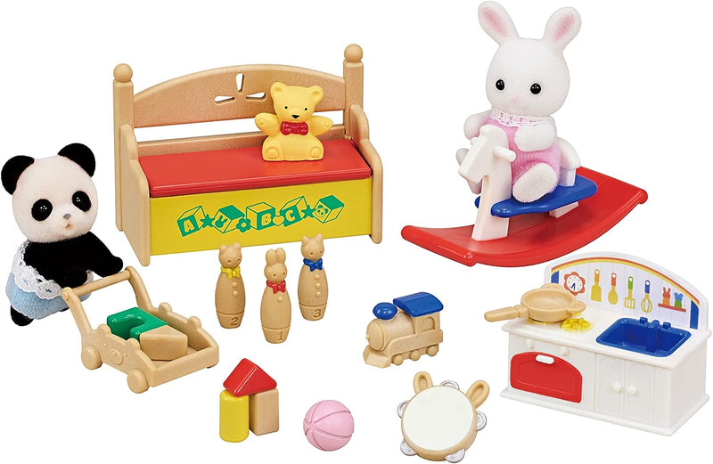 Sylvanian Families Baby's Toy Box: Snow Rabbit & Panda Babies - Image 2
