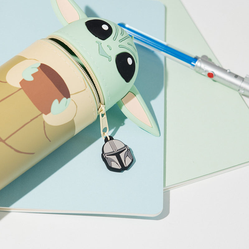 Star Wars Grogu The Child 3D Silicone Pencil Case close up detail