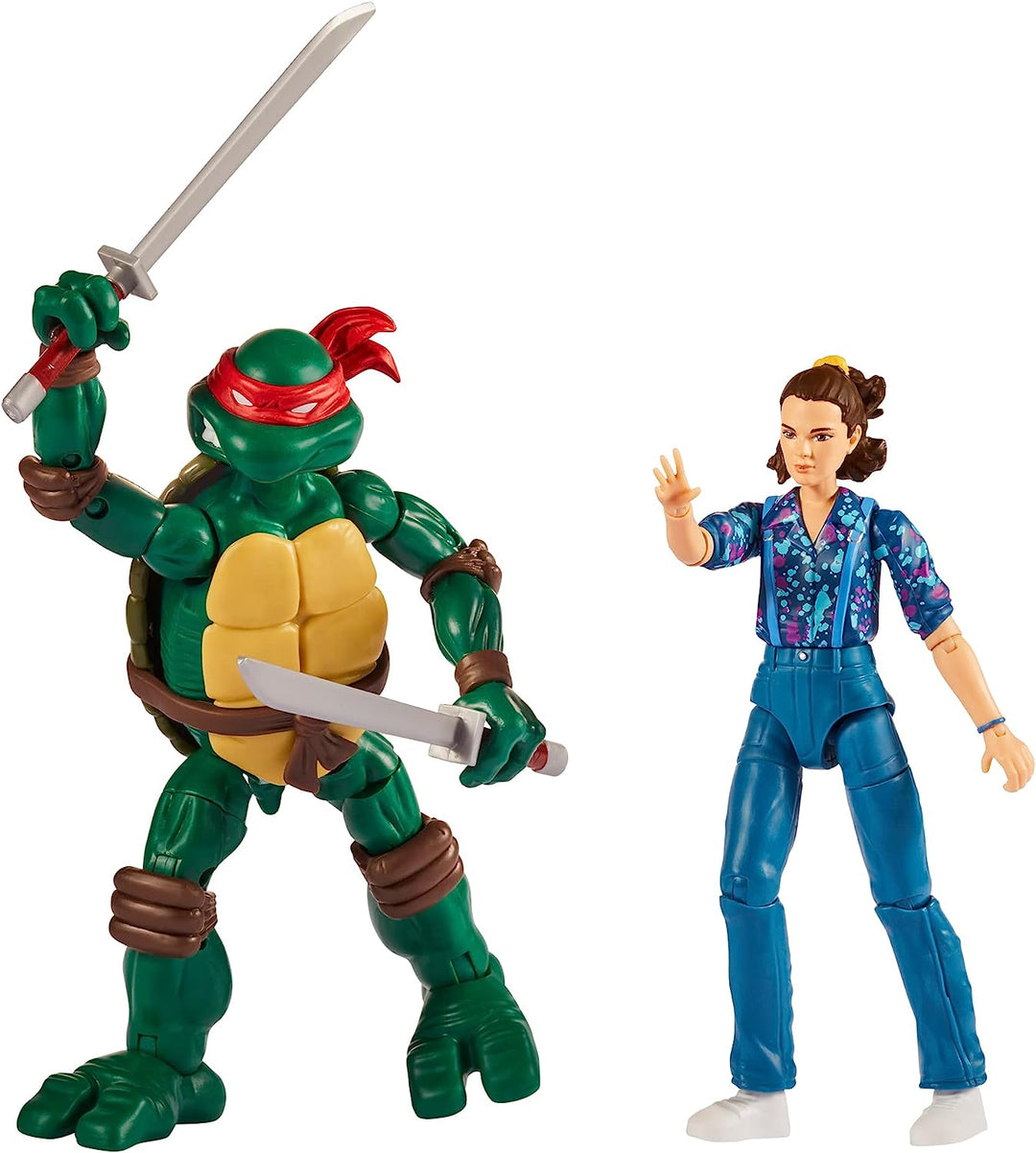 Teenage Mutant Ninja Turtles vs Stranger Things Leonardo & Eleven Figure Set