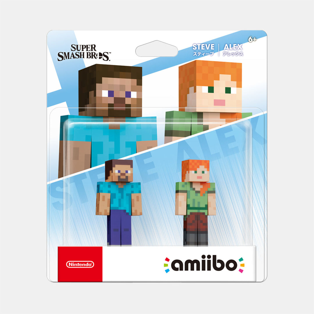 Nintendo Amiibo Character 2 Pack - Minecraft Steve & Alex (Super Smash Bros. Collection)