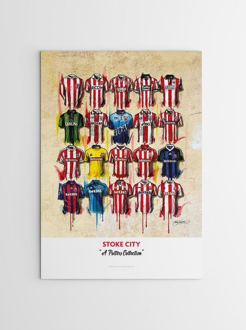 Stoke City FC Shirts - A2 Signed Limited Edition Prints, alternate view