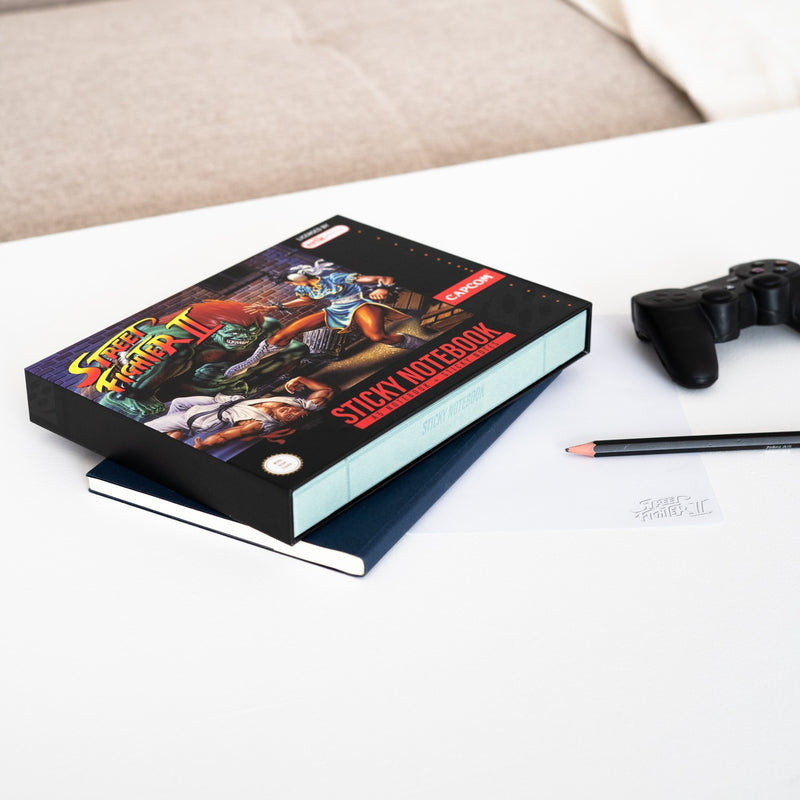 Street Fighter A5 Premium Notebook with Sticky Notes and Cover side angle