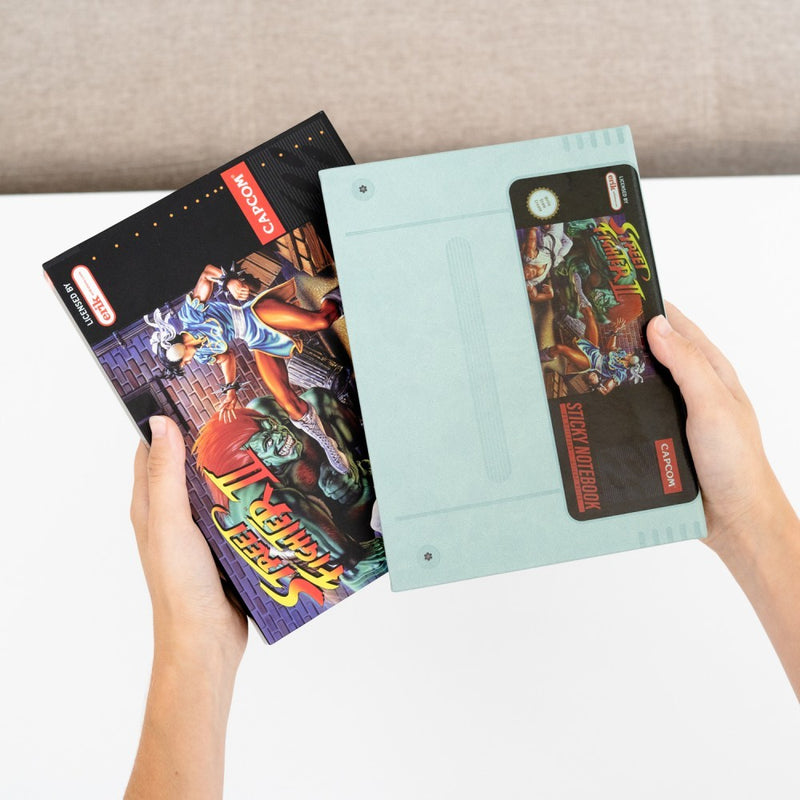 Street Fighter A5 Premium Notebook with Sticky Notes and Cover packaging view