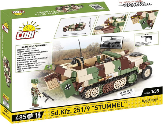 Cobi World War II SD. KFZ 251/9 "Stummel" (485 Pieces) - Image 2
