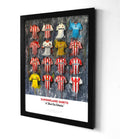 Sunderland FC Shirts - A2 Signed Limited Edition Prints, side angle