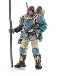 JoyToy Banner Bearer 55th Kappic Eagles Warhammer 40K Astra Militarum Tempestus Scions 1/18 Scale Action Figure
