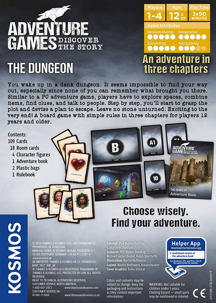 Kosmos Adventure Games The Dungeon Cooperative Board Game