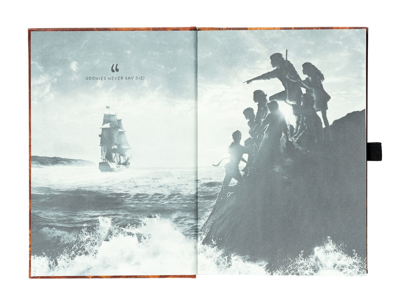 The Goonies Treasure Map A5 Premium Notebook with Projector Pen side angle