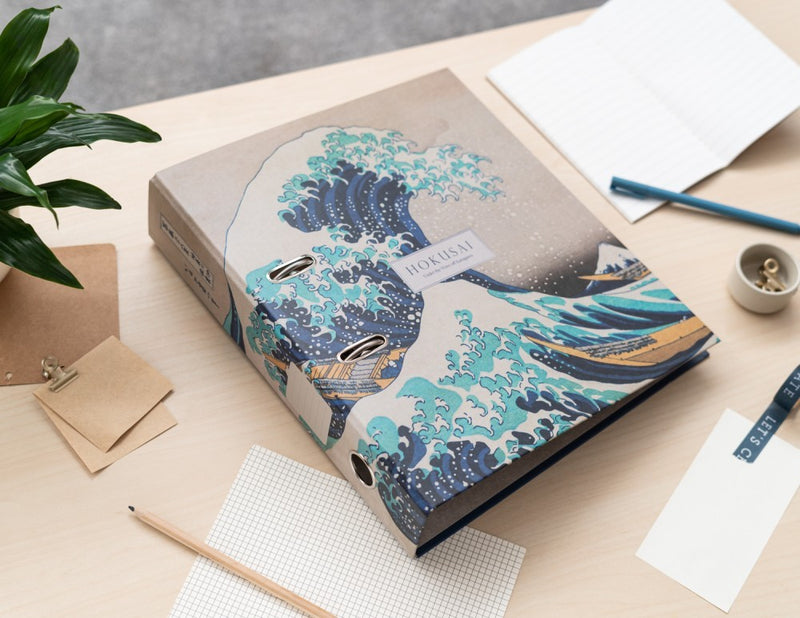 Hokusai The Great Wave of Kanagawa Lever Arch Folder design detail