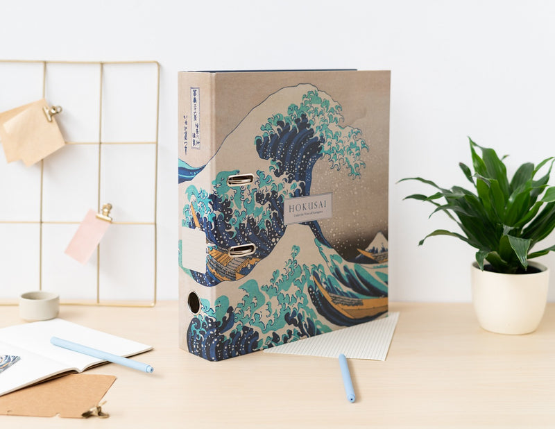 Hokusai The Great Wave of Kanagawa Lever Arch Folder close up detail