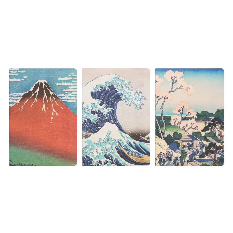 The Great Wave of Kanagawa Hokusai Pack of 3 A5 Notebooks alternate view