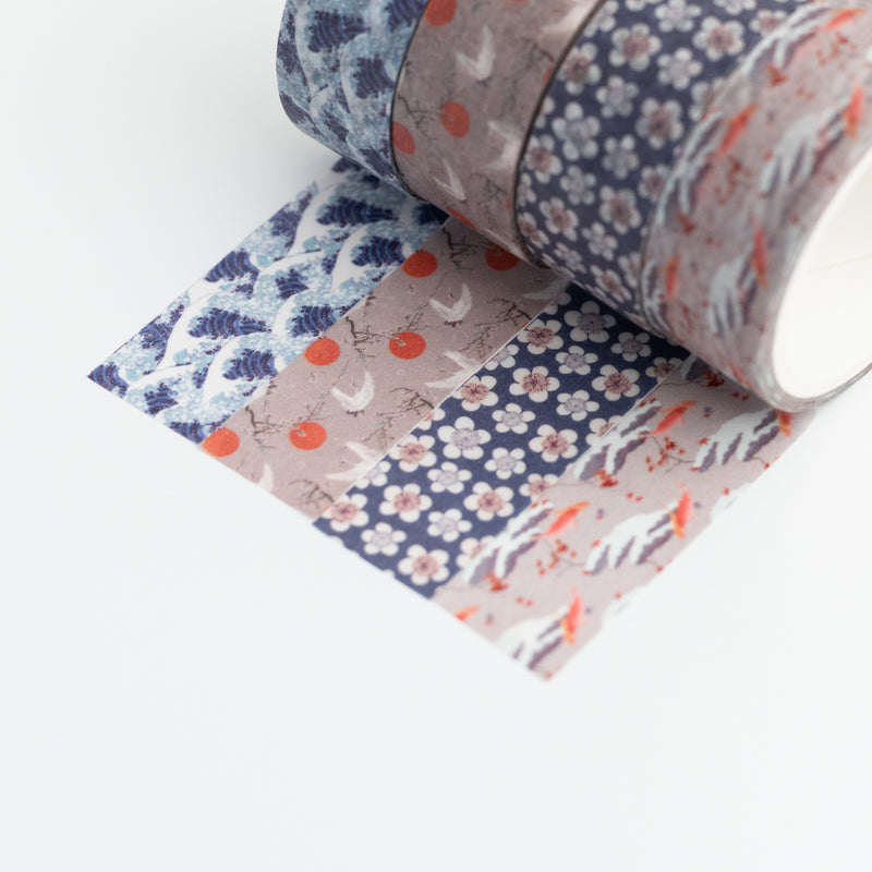 The Great Wave of Kanagawa Hokusai Set of 4 Washi Tape alternate view