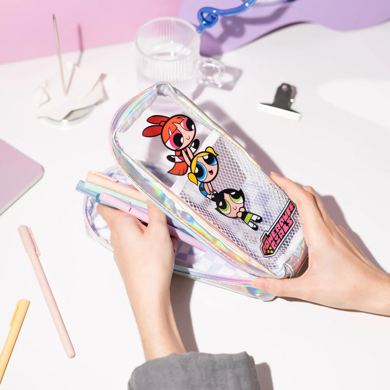 The Powerpuff Girls Holographic Window Pencil Case side angle