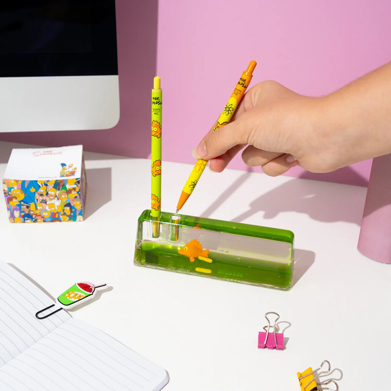 The Simpsons Blinky Three-Eyed Fish Acrylic Pen Set design detail