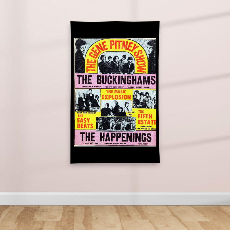 1960's Retro American Pop Music poster - Textile Poster collectible from https://britishmade.gifts/
