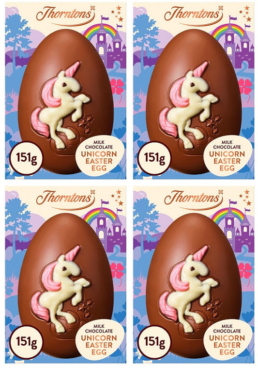 4 x Thorntons Milk Chocolate Unicorn Easter Egg - 151GM