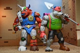 TMNT Cartoon Dirtbag And Groundchuck 2 Pack 7" Scale Action Figures Teenage Mutant Ninja Turtles