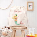 Personalised Mermaid Cotton Nursery Bag