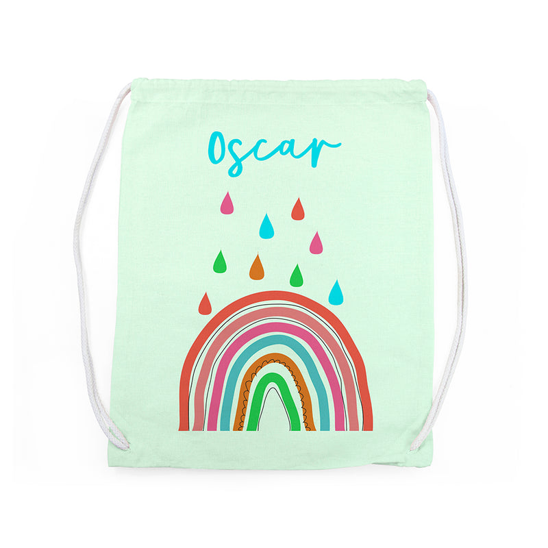 Personalised Children's Rainbow PE Kit Bag